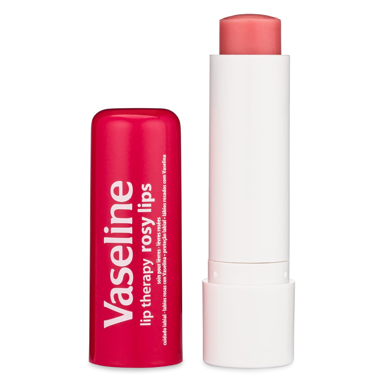 Vaseline Lip Therapy Rosy Lips 8-Pack – Moisturizing Lip Balm, Tinted, 0.16 Oz Ea
